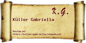 Küller Gabriella névjegykártya