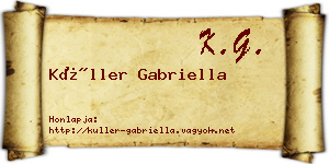 Küller Gabriella névjegykártya